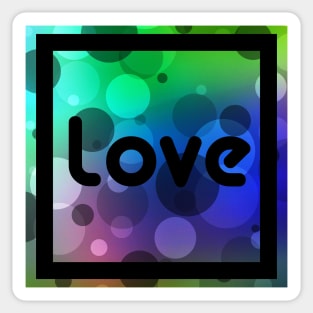 Love Bubbles Letters II Sticker